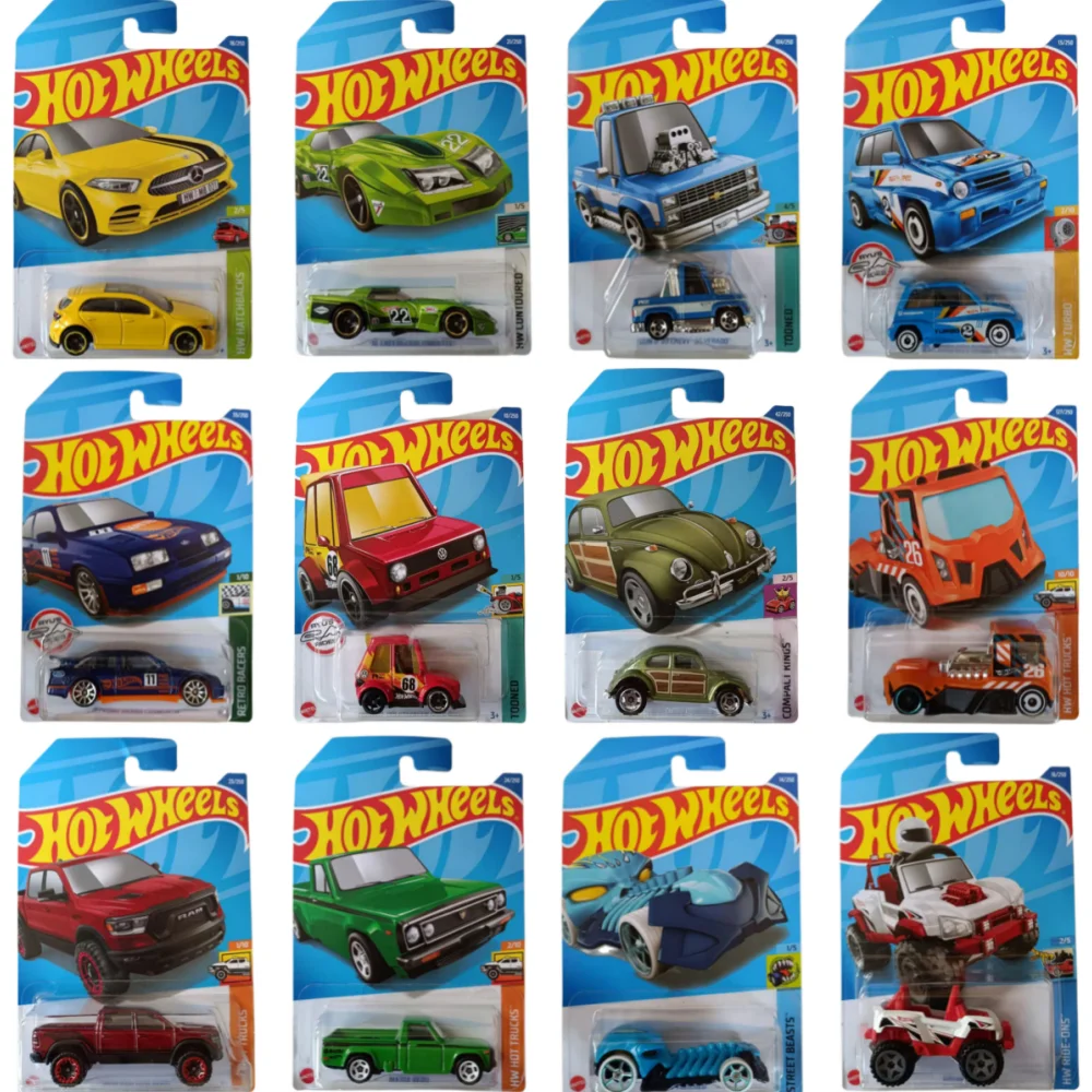 Hot Wheels 2022F Mercedes Benz Toyota Ae86 Chevy Honda Mazda Golf Mazda Nissan Greenwood Corvette Toy Car Diecast Model 1/64