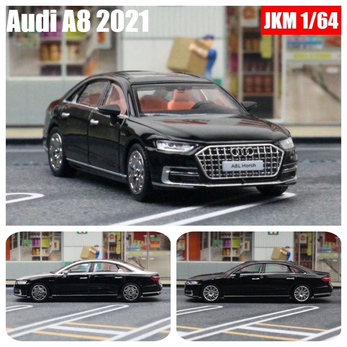 1/64 Audi A8 A7 Modello In Miniatura, Jkm Premium Toy Car Free Wheel Diecast Alloy Collection Adatto Per Hot Wheels Mini Gt Gift