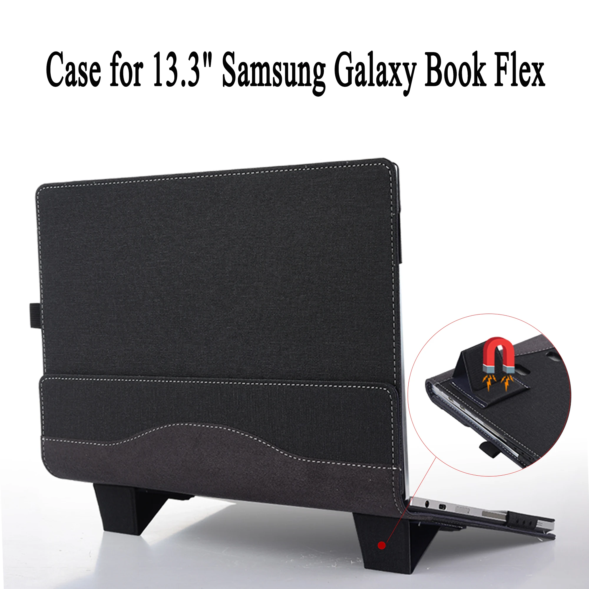 Custodia Per 13.3 "Samsung Galaxy Book Flex 13.3 Np930Qcg / Samsung Galaxy Chromebook 13 Xe930Qca-Portafoglio In Pelle Pu