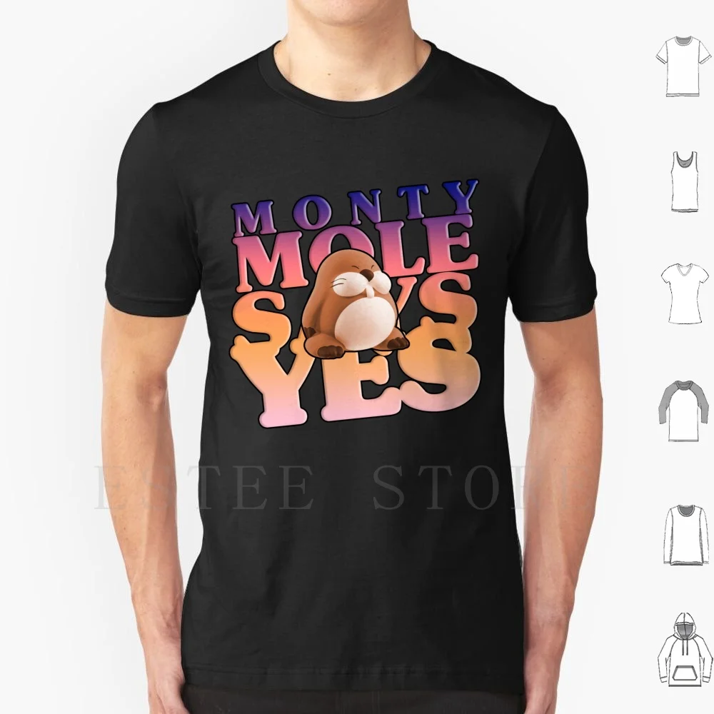 Monty Mole Dice Sì T Shirt Fai Da Te Big Size 100% Cotone Monty Mole Kart Party N64 Wii Switch Bowser