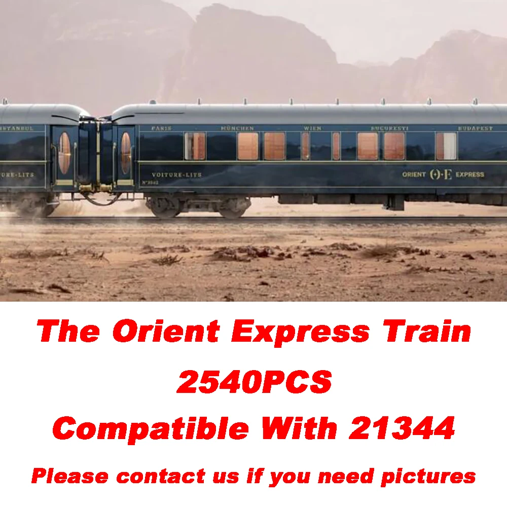 In Magazzino Nuove Idee Orient Express Train Building Blocks Set French Luxury Train Locomotiva Mattoni Modello Giocattoli Per Bambini Regali Ragazzi