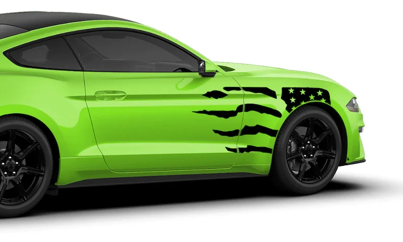 Decalcomania Parafango Anteriore In Vinile Compatibile Con Ford Mustang Wrap Decal Sticker Vinyl Sport 2015 2016 2017 2018 2018 2019 2020 Vinile