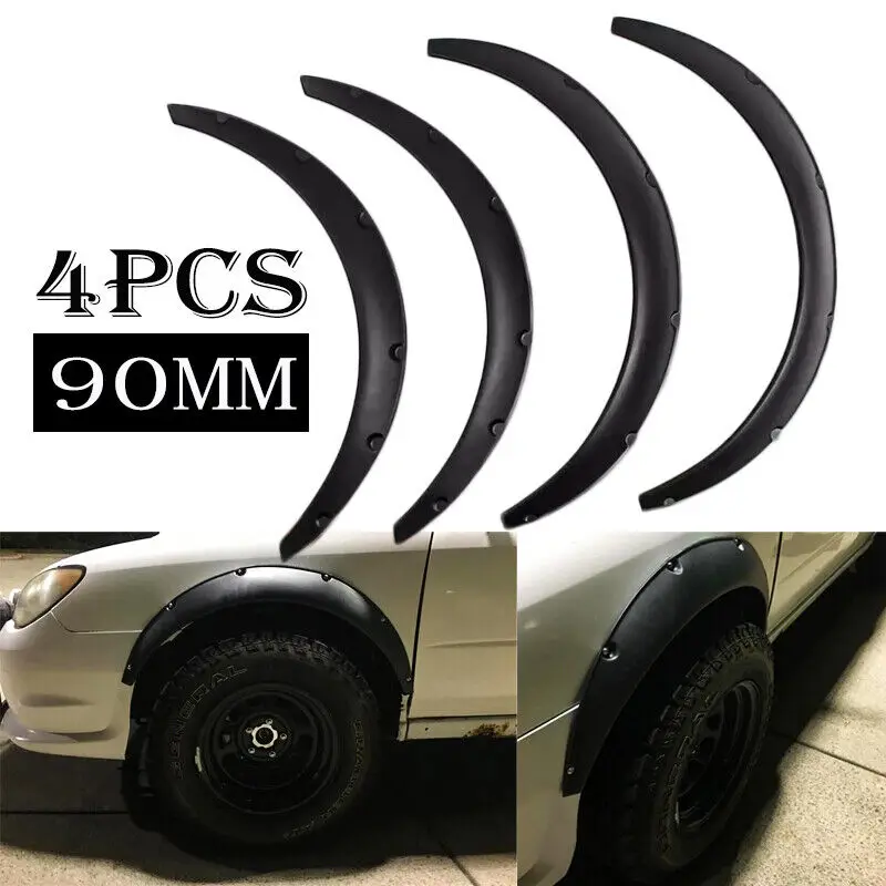 Laicy Per Ford Mustang Foxbody 1978-1993 4.5 "Car Wheel Arch Fender Flares Parafango Fango Splash Guard Wheel Sopracciglio Extra Wide