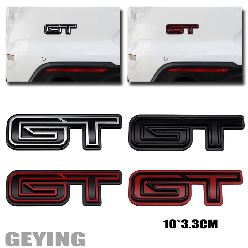 Nuovo Stile 3D Accessori Adesivi In Metallo Gt Emblem Trunk Fender Badge Decalcomanie Per Mustang Gt Shelby Gt350 Gt500 Mach-E