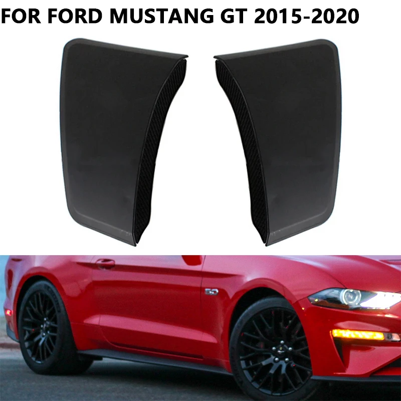 Per Ford Mustang Gt 2015 2016 2017 2018 2019 2020 Black Side Body Flare Scoop Cover Frame Fender Panel 2Pcs Accessori Per Auto