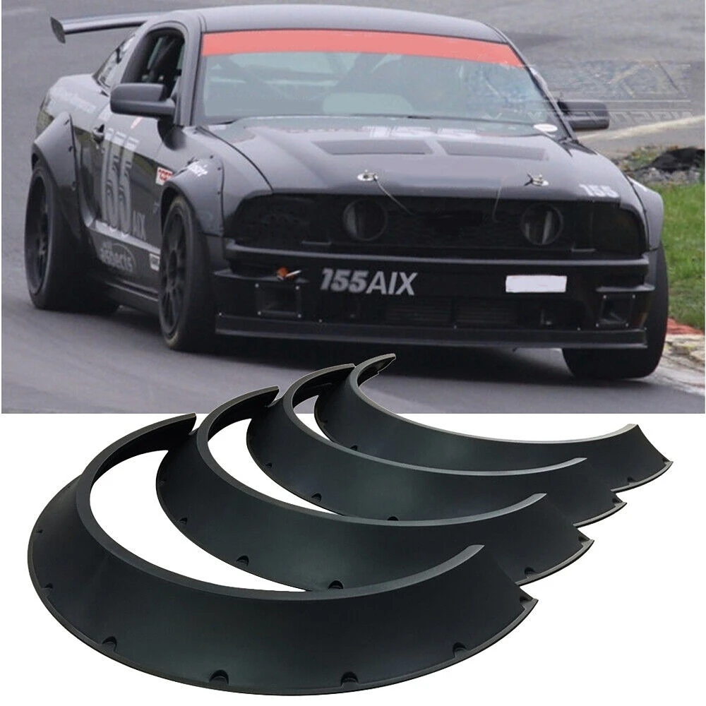 Laicy 4 Pz Per Ford Mustang Gt 2003-2021 Fender Flares Kit Corpo Largo Passaruota Copertura Protettiva Parafanghi Accessori Auto