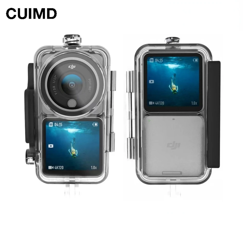 Waterproof Case For Dji Action 2 Diving Shell Housing Cover Camera Dual Screen Set Dji Osmo Action 2 Sports Camera Accessories