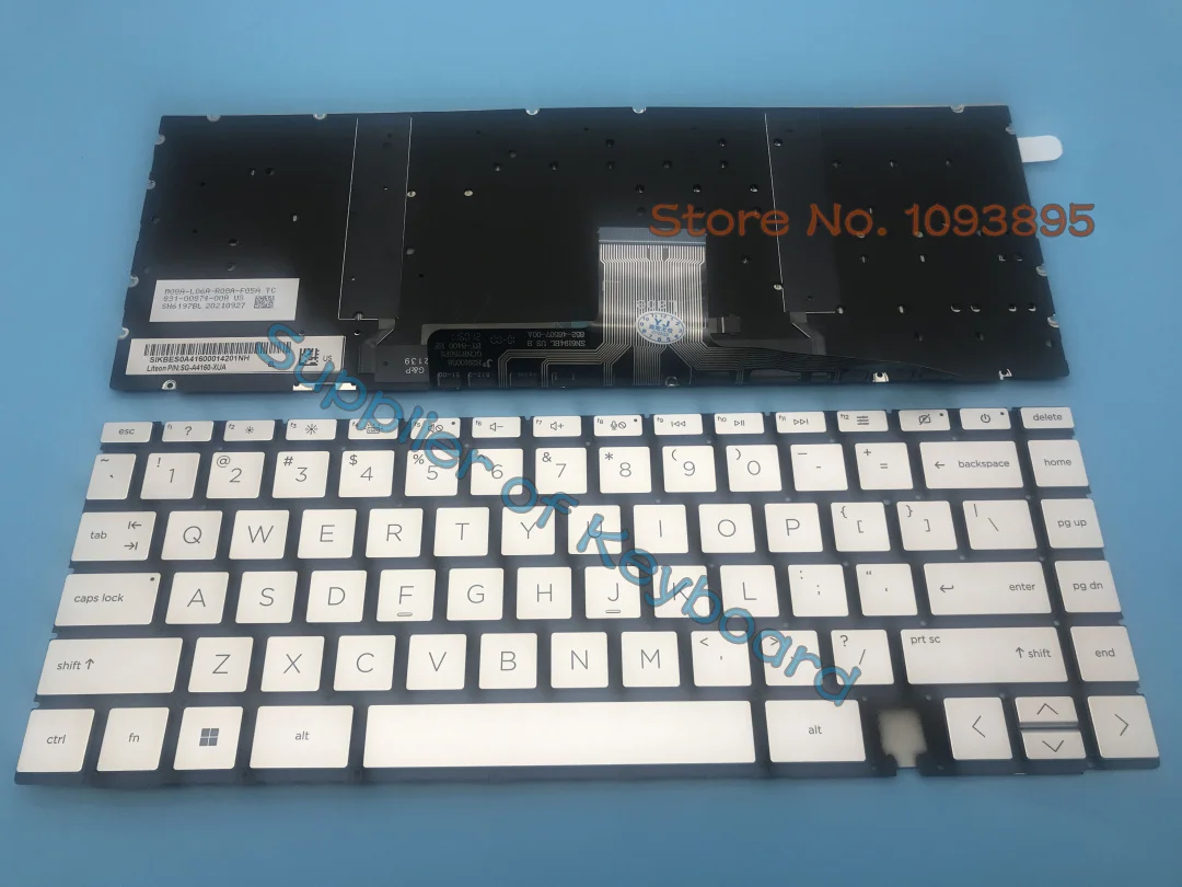 Nuovo Per Hp Spectre X360 14-Ea0000 14-Ea1000 14-Ea2000 Laptop Tastiera Inglese Retroilluminata Argento