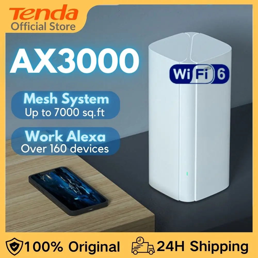 Ax3000 Wifi 6 Mesh Router Tenda Ex/Mx12 Ripetitore Ripetitore Di Segnale Fino A 3000 Sq.Ft Wifi Range Extender Vpn Mesh 5Ghz Wifi 6 Router