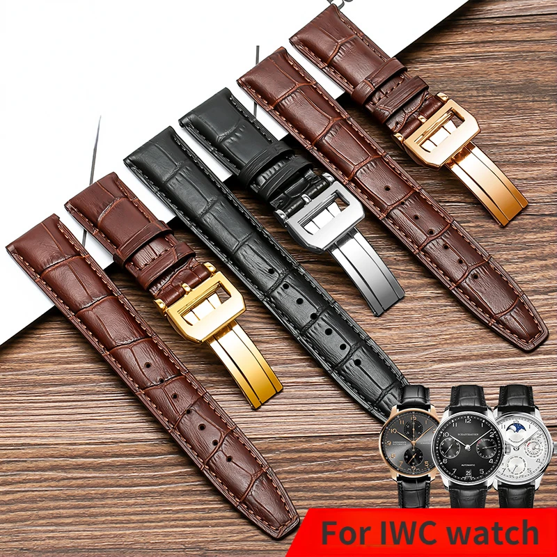 Cinturino Per Orologio Da Uomo In Pelle Per Iwc Portoghese Portofino Big Pilot Watch Con Accessorio Per Cinturino Da 20Mm 21M 22Mm