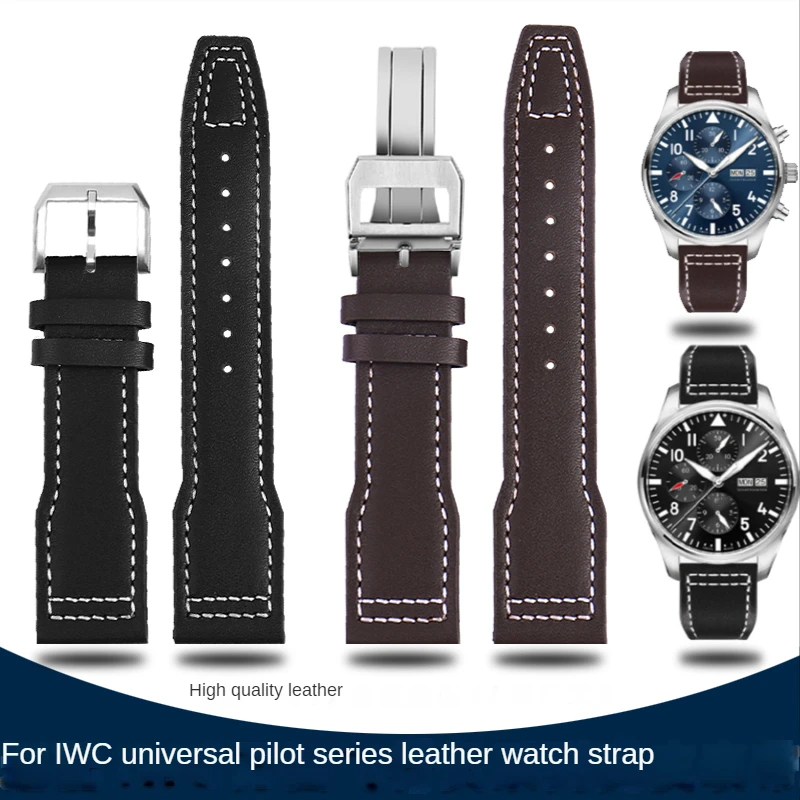 Cinturino Per Orologio In Vera Pelle Per Iwc Pilots Little Prince Male Mark 18 Big Fly Portogallo Cinturino Morbido E Confortevole Cinturino Da 20Mm