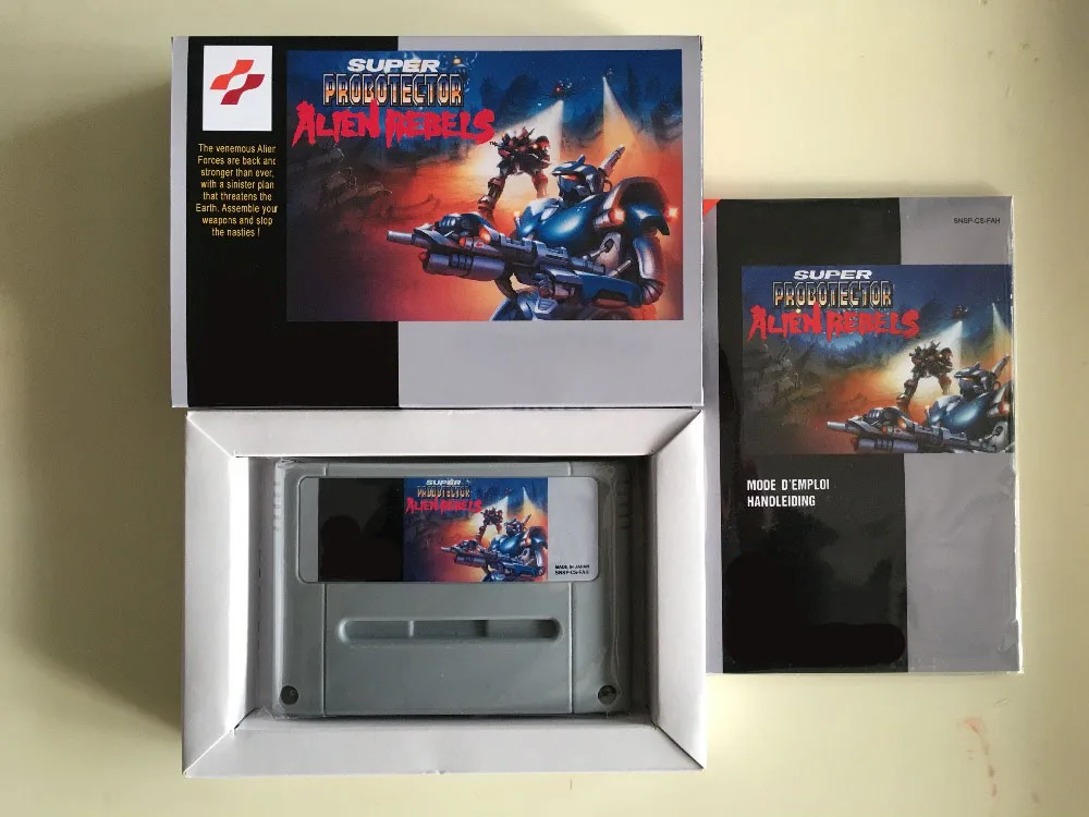 Giochi A 16Bit ** Super Probotector Alien Rebel (Versione Francese Pal!! Cartuccia Manuale Scatola!!)
