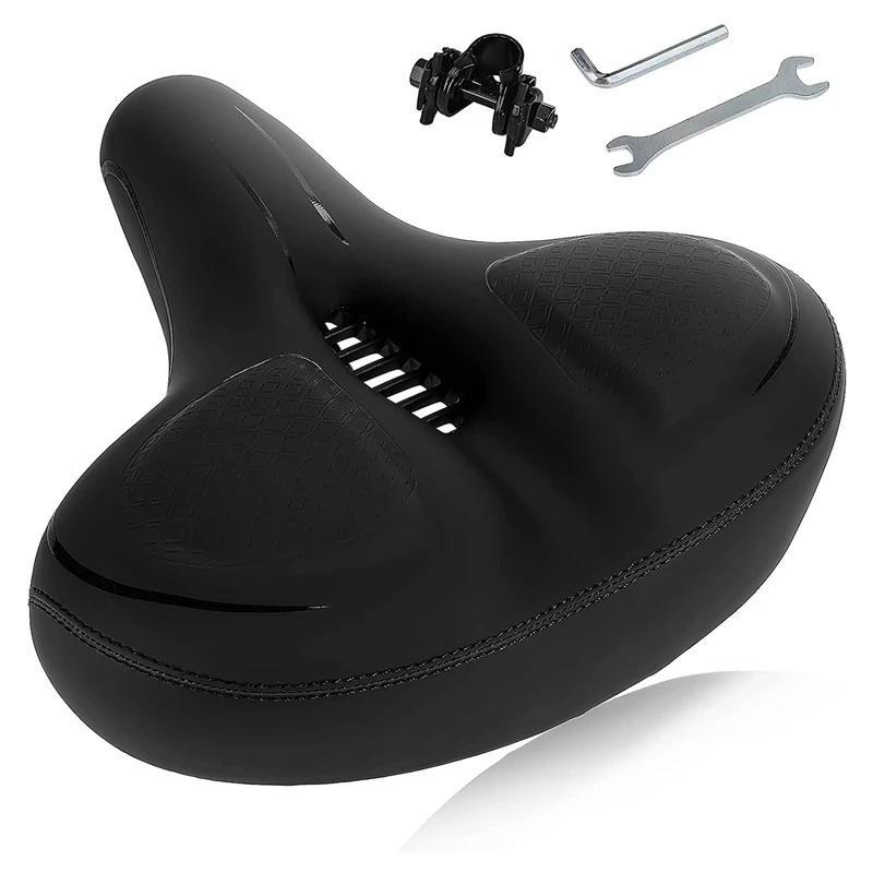 Seggiolino Bici Oversize Per Uomo Donna Seggiolino Bicicletta, Sottosella Bici Impermeabile, Misura Universale Per Bici Peloton, Nero