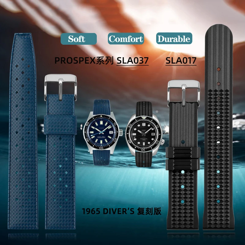 Cinturino In Gomma Di Precisione Da 20Mm 22Mm Per Seiko Prospex Series Sla017 Sla037 Catena Per Orologi Subacquei Casio Mdv-106 Cinturino Fantasma D'A