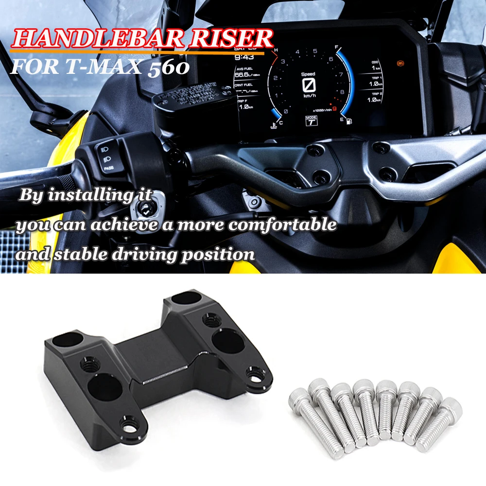 Morsetti Riser Manubrio Moto Per Yamaha T-Max 560 Tmax 560 Tmax560 Tmax560 Maniglia Raiser Raiser Elevator 2022 2023