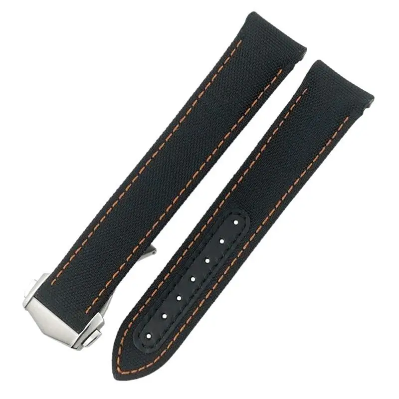 Pcavo 20Mm 21Mm Fibbia Di Distribuzione Cinturino In Tessuto Di Nylon Ad Alta Densità Per Omega Aqua Terra 150 Seamaster 007 Moonwatch 19Mm