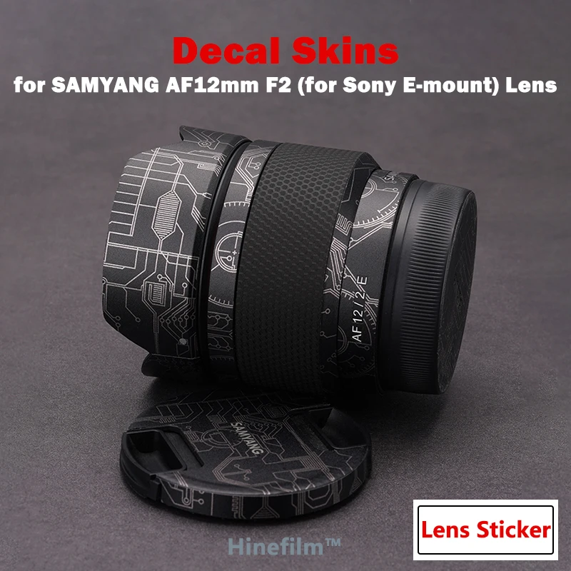 Samyang Af12 F2 Lens Skin 12 F2 Pellicola Protettiva Per Samyang 12Mm F2.0 Af Per Sony E Mount ( Syio12Af-E ) Lens Premium Decal Skin