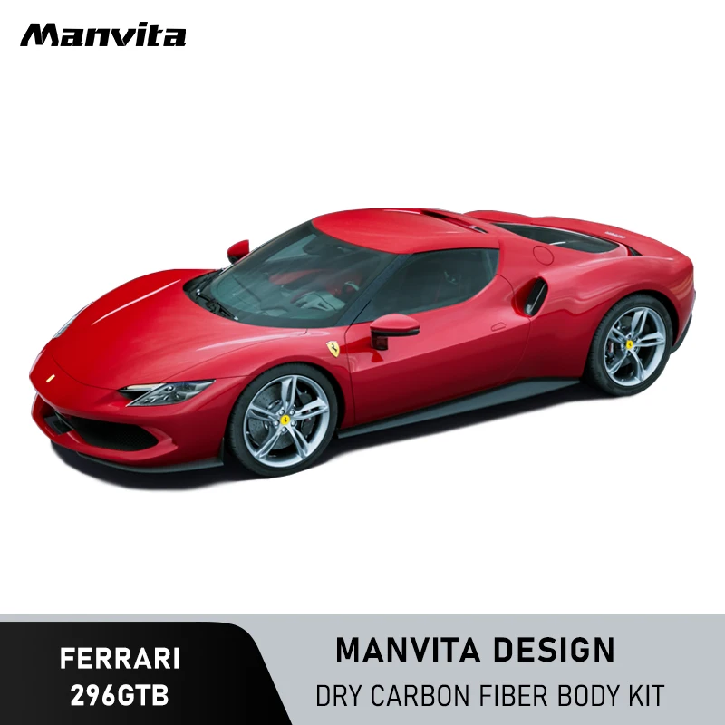 Manvita Dry Carbon Body Kit Stile Oem Per Ferrari 296 Gtb Kit Aero Full Dry Carbon Ad Alte Prestazioni