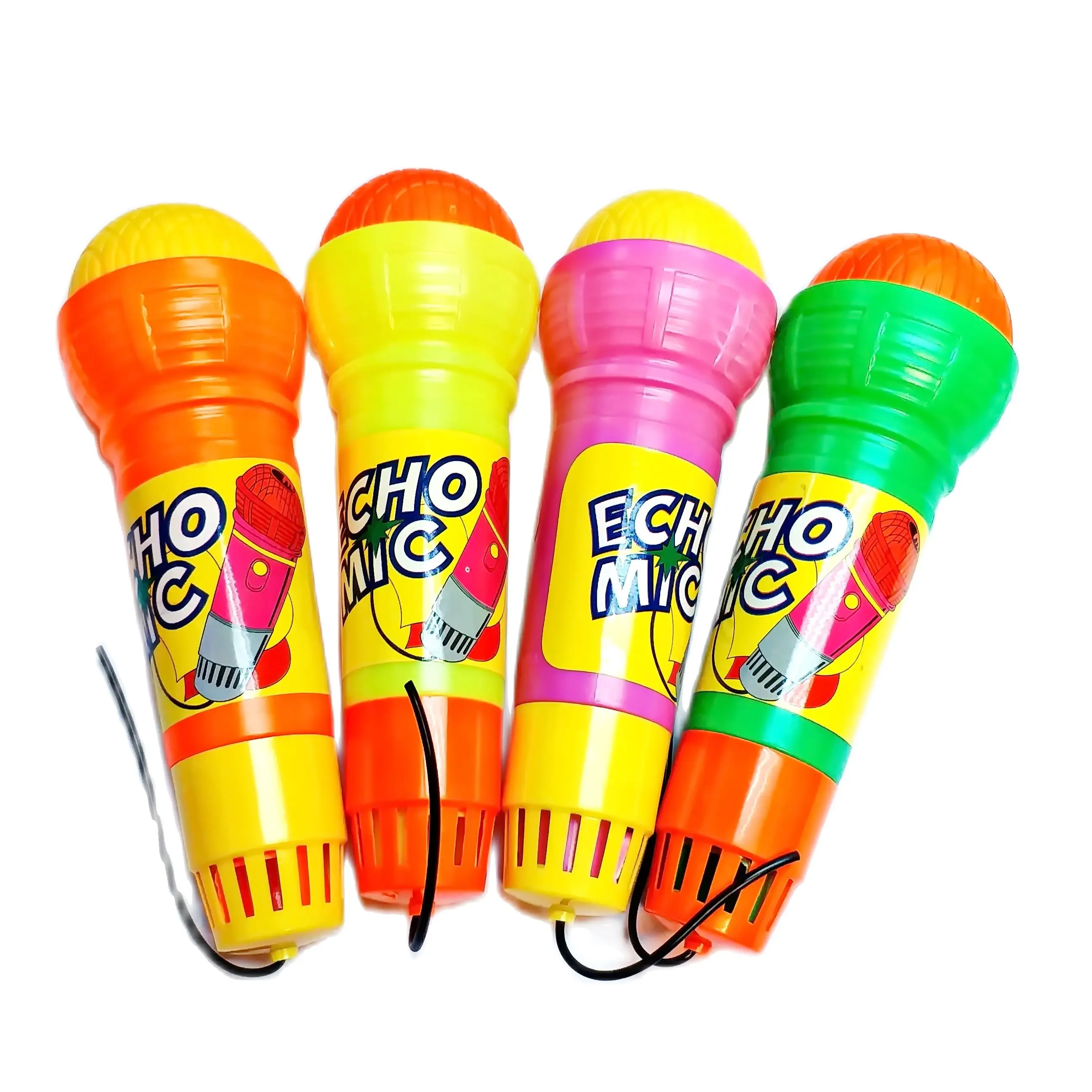 4 Pcs Magic Mic Echo Microfono Mike Plastic Toys Kids Birthday Party Favor Game Pre School Pretend Dress Up Home Gift Summer