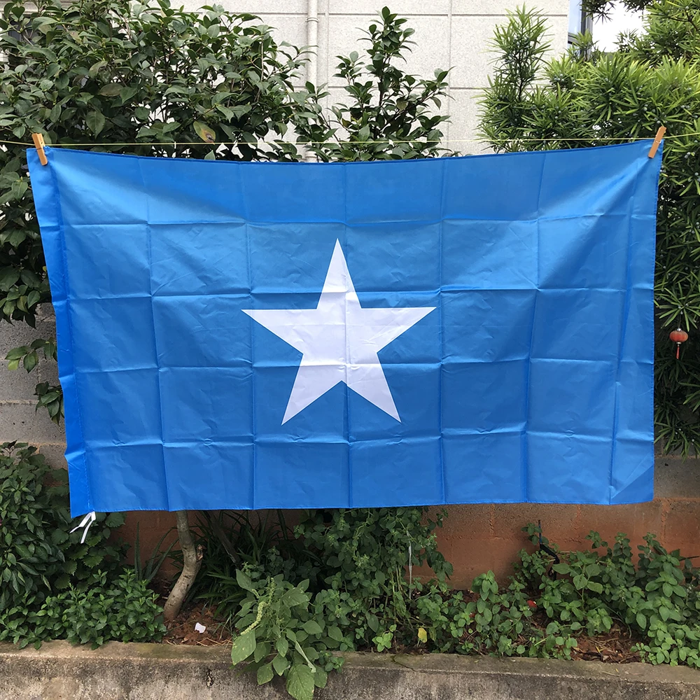 Z-One Bandiera 3X5 Ft Somalia Flag 90 X150Cm Poliestere Hanging Somalia Flag Indoor Outdoor Home Decoration