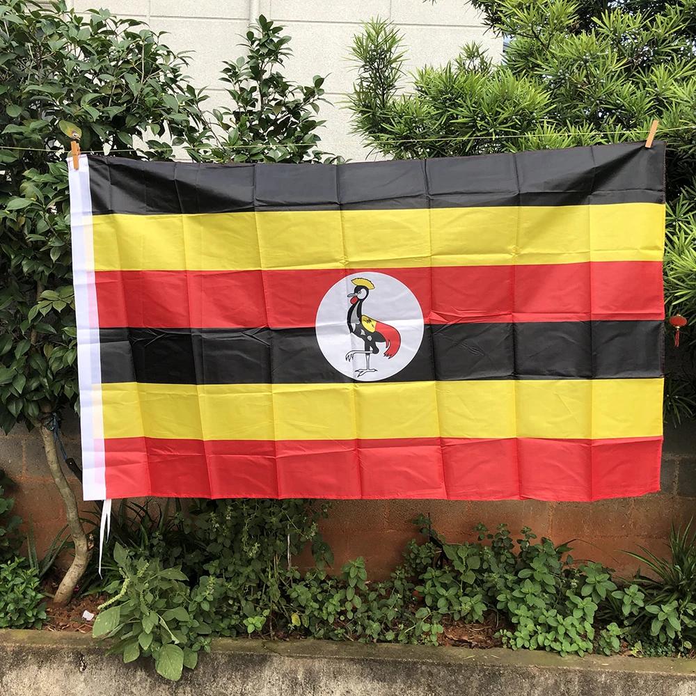 Z-One Bandiera Uganda Bandiera 90X150Cm Poliestere Appeso Uganda Banner Indoor Outdoor Decorazione Della Casa Bandiere Nazionali