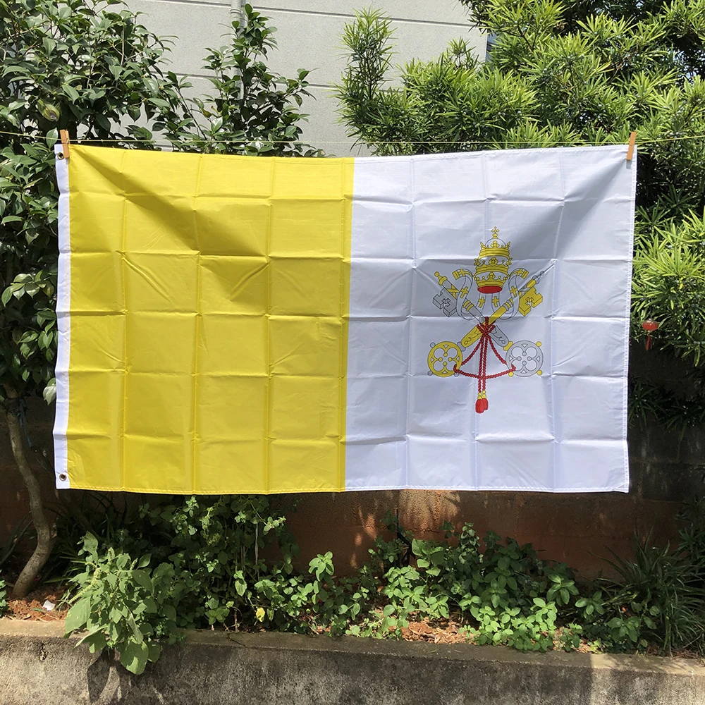 Z-One Bandiera Bandiera Del Vaticano 90X150Cm Poliestere Appeso Super Poly Football Flag Indoor Outdoor Poliestere Bandiera Del Vaticano