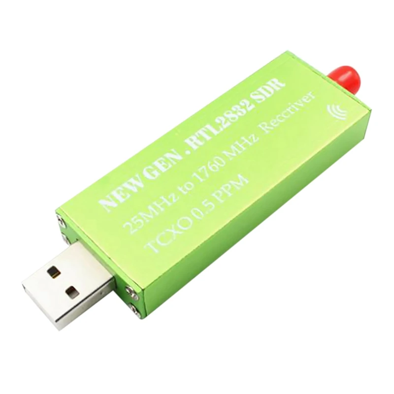 Adattatore Usb Rtl-Sdr Rtl2832U + R820T2 + 1Ppm Tcxo Tv Tuner Stick Ricevitore-Verde