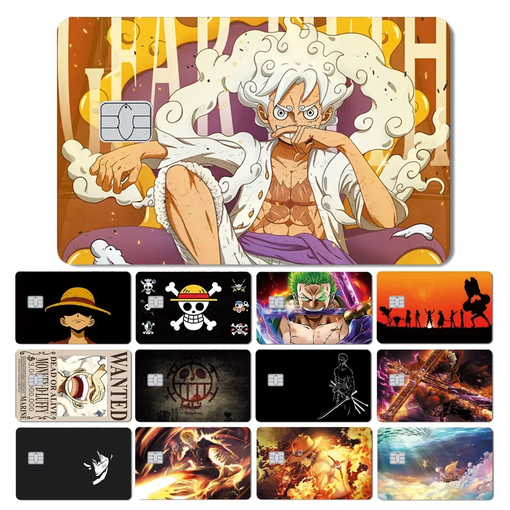 One Piece New Pvc Anime Matte Credit Credit Bank Card Bus Card Front Film Skin Sticker Small Large No Chip