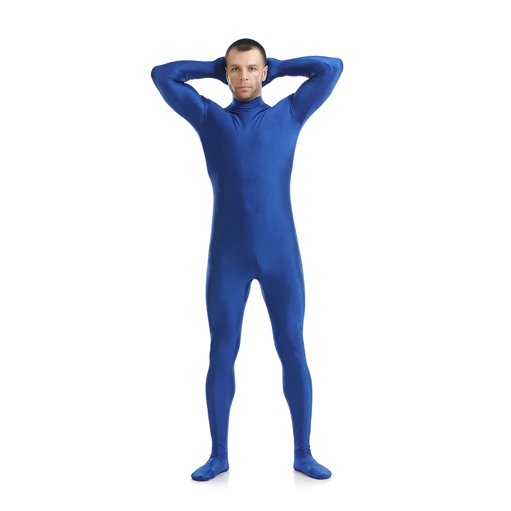 Personalizza Su Misura Royal Blue Zentai Suit Spandex Clothes Skin Suit Catsuit Costumi Di Halloween Body Per Adulti Unisex Unitard