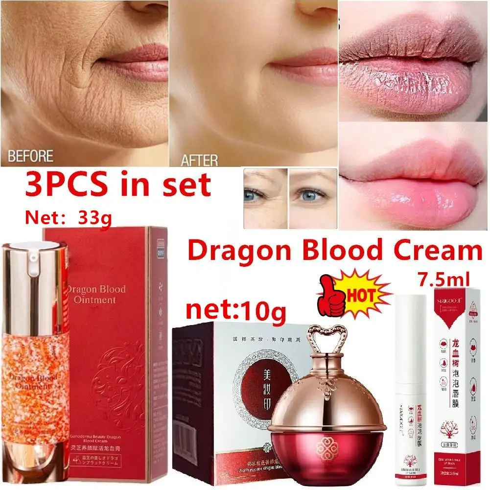 Set Royal Dragon Blood Balm Placenta Kirin Rejuvenation Dragon Blood Ripara La Crema Ripara La Pelle Senza Crema Viso Grassa