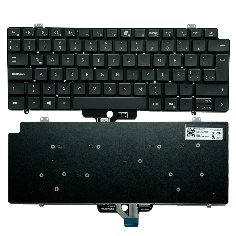 7410 Tastiera Latina Per Dell Latitude 7410 7410 2-In-1 0 Jwn6W 0 F4K5D Dlm19K7 Muslimcem3D No-Retroilluminato