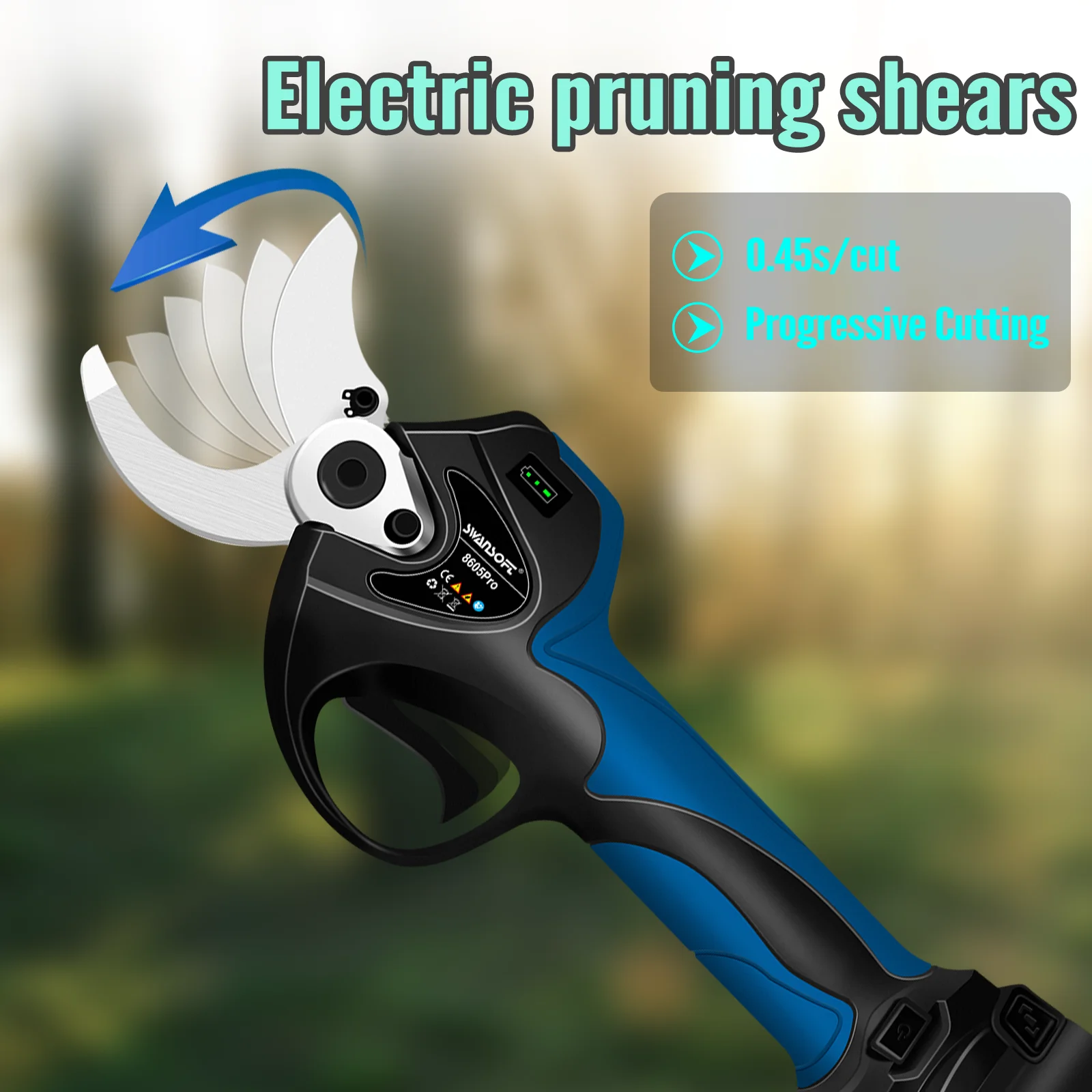 1280W 40Mm Brushless Potatore Elettrico Cesoia Ricaricabile Rami Cutter Strumento Paesaggistico Per Makita 21V Batteria Tagliasiepi