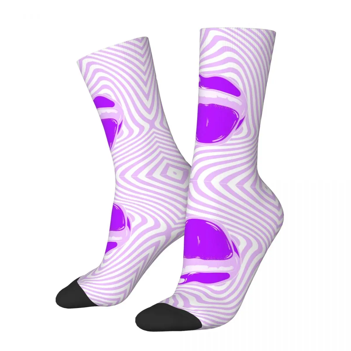 Abicic Mouth Aphex Twin Streetwear Anni '90 Calzini Casual Da Donna Aphex Twin Socks Hip Hop Primavera Autunno Inverno Calzini Regalo