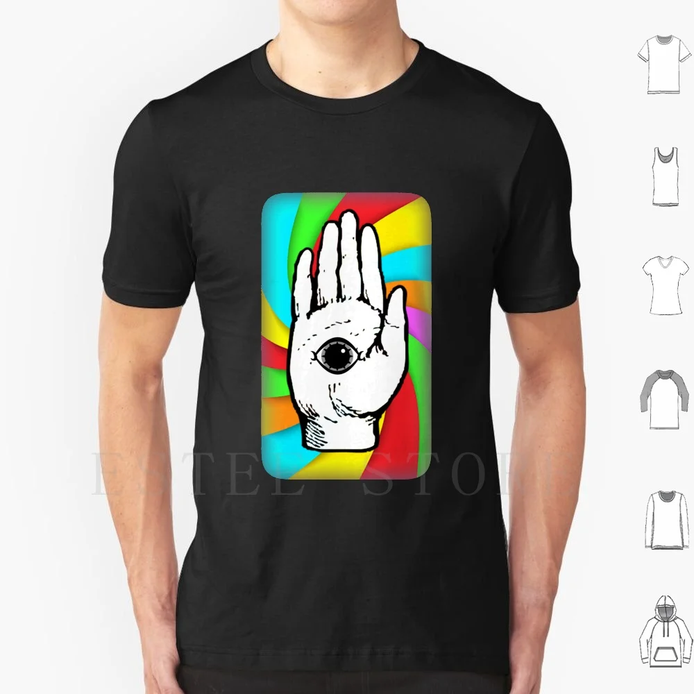 Mani Ipnotiche T Shirt Stampa Cotone Ipnotico Mano Occhio Tutto Vedere Occhio Ipnotico Occhio Ipnotizzante Affascinante Occhio Trippy Trippy
