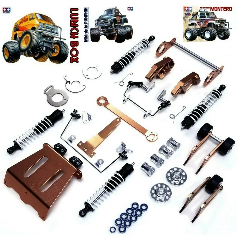 Parti Opzionali In Alluminio Shock/Paraurti/Wheelie Bar/Cuscinetti/Telaio Per Tamiya Cw-01 Lunch Box/Midnight Pumpkin/Unimog 406