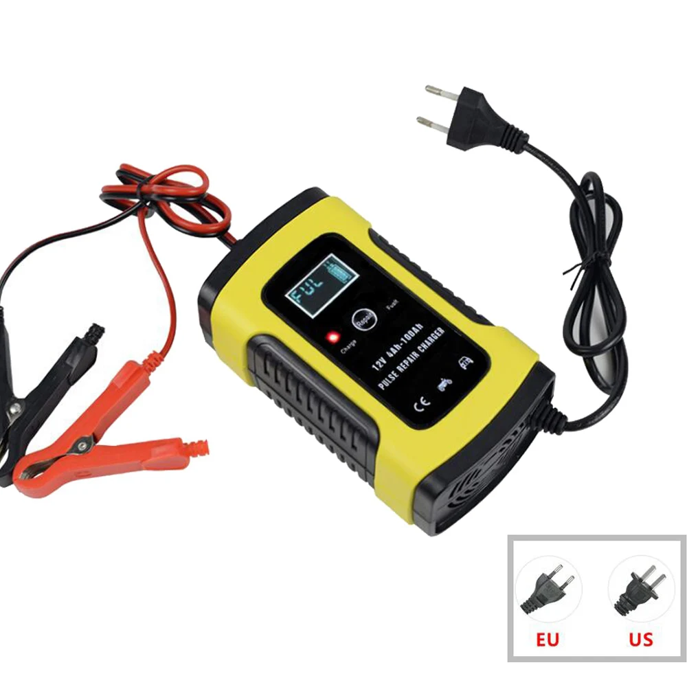 Caricabatteria Per Auto Intelligente 12V 6A Per Batteria Al Gel Umido Secco Al Piombo Agm 75Ah 90Ah 100Ah Carica Di Alimentazione Intelligente Dc 6A 1