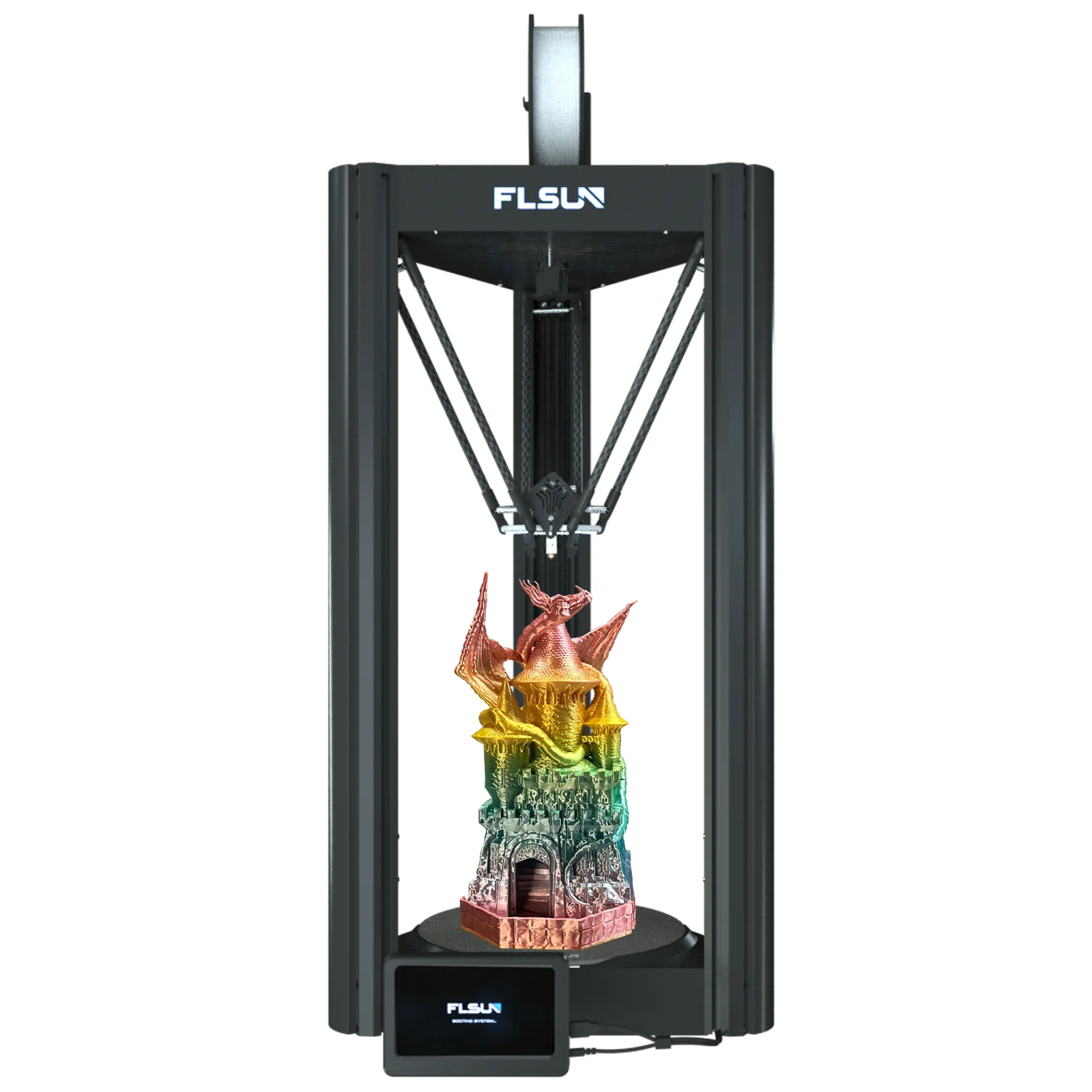 Flsun V400 Delta 3D Printer Machine 400 Mm/S Sensore Di Filamento Ad Alta Velocità Estrusore Ad Azionamento Diretto 300 ℃ Ugello Fdm 1.75 Pla Wifi Fai