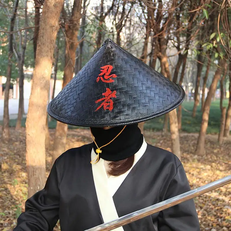 Cosplay Cappello Orientale Cappello Asiatico Ha Cappello Di Bambù Cappello Da Samurai Cappello Da Spiaggia Cappello A Cono Asiatico Cappello Decorativ