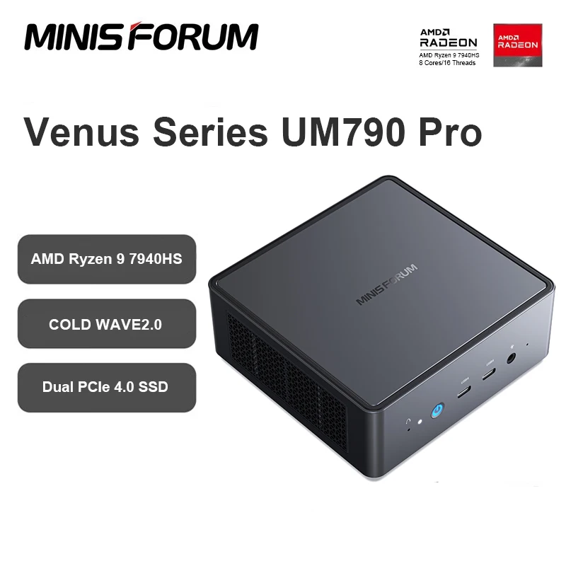 Nuovo Minisforum Um790 Pro Mini Pc Amd Ryzen 9 7940Hs Gaming Mini Pc Window 11 Ddr5 5600Mhz Usb4 Wifi 6E Mini Computer Desktop
