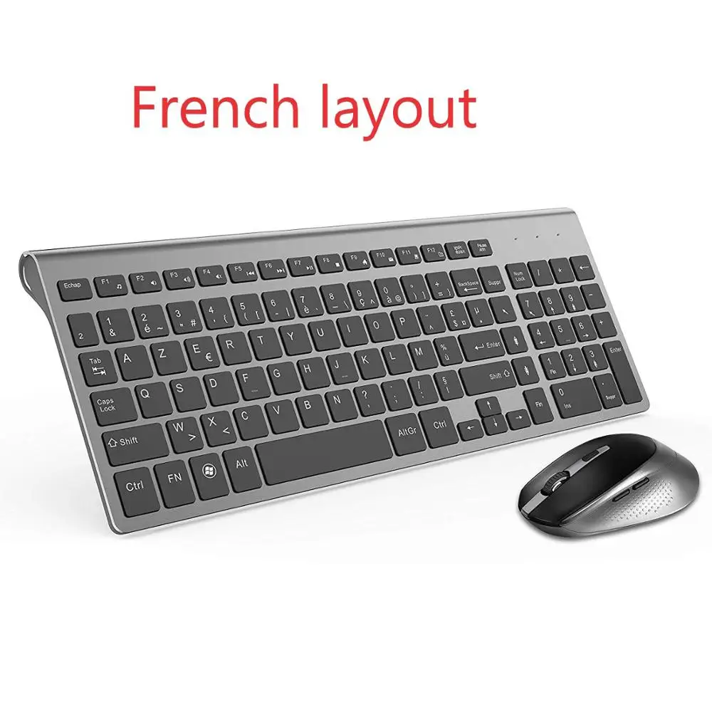 Tastiera Francese Mouse Wireless Azerty Adatta Per Giochi Pc Player Imac Tv Tastiera Francese Mouse Wireless Tastiera Gioco