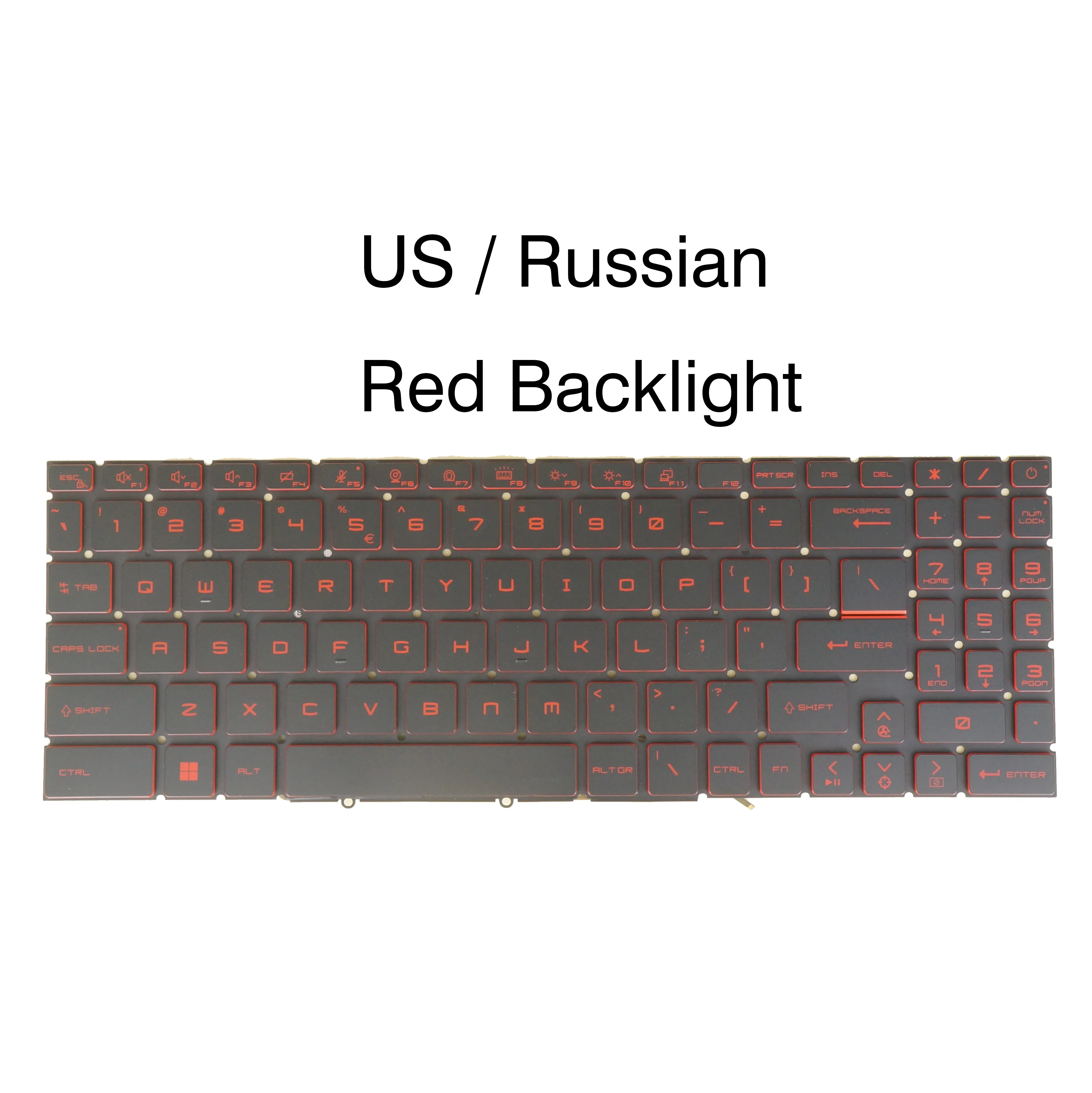 Us Russo Tastiera Per Msi Gaming Ms-1582 Ms-1581 Ms-1584 Ms-1583 Ms-17L2 Ms-17L1 Ms-17L4 Ms-17L3 Ms-158K Ae09U018 Rosso Retroilluminato