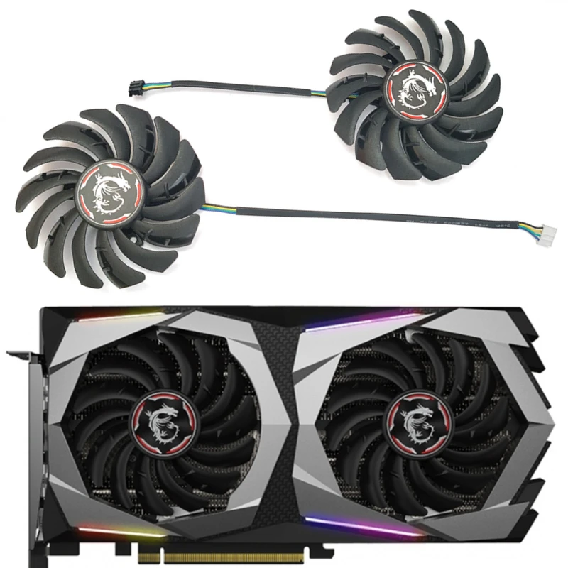Nuova Ventola Super Gpu 87Mm 4Pin Muslimex Rtx 2060, Per Ventola Di Raffreddamento Per Scheda Video Msi Geforce Rtx 2060 Super Gaming X