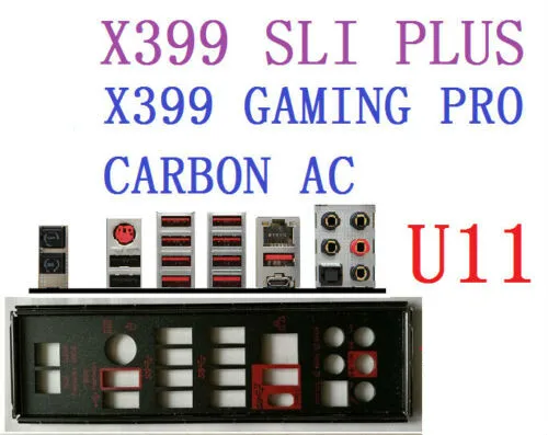 I/O Io Shield Piastra Posteriore Per Msi X399 Sli Plus X399 Gaming Pro Carbon Ac