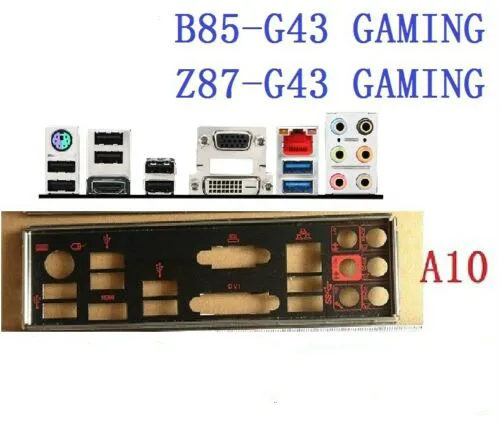 I/O Io Shield Backplate For Msi Z97-G43 Gaming / Z87-G43 Gaming / B85-G43 Gaming
