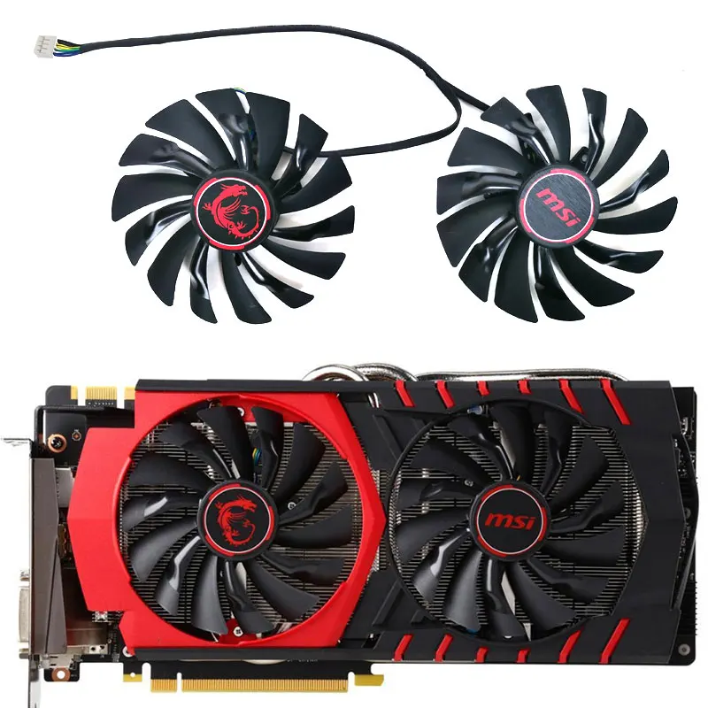 Nuova Ventola Gpu Da Gioco 95Mm Muslimex Gtx 980 Ti, Per Msi Geforce Gtx 970, 950, 960, 970, 980 Ti Ventola Di Raffreddamento Della Scheda Grafica Da 