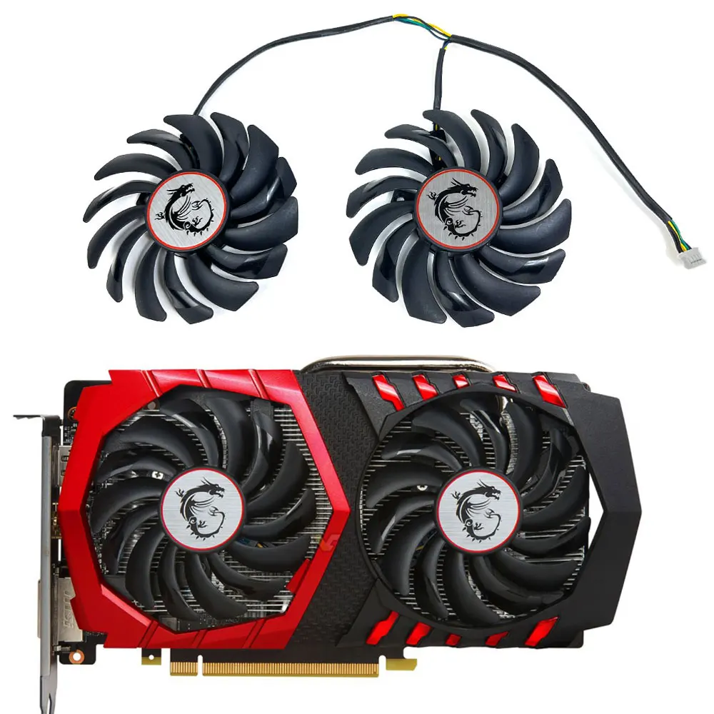 Nuova Ventola Gpu Da 85Mm 4Pin Muslimex Gtx 1050 Ti Gaming 4G, Per Ventola Di Raffreddamento Della Scheda Grafica Da Gioco Msi Gtx 1050, Gtx 1050 Ti