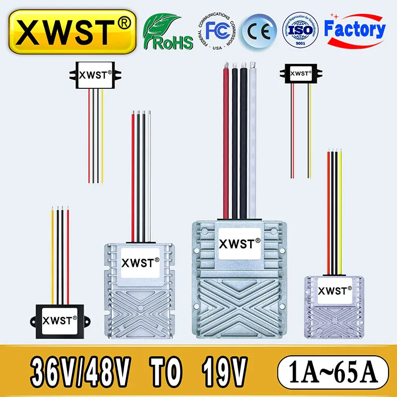 Dc Dc Converter Upgrade Shell 30-60V A 19V 36V 48V A 19V Regolatore Di Tensione 1-65A Impermeabile Buck Power Supply Inverter Solare