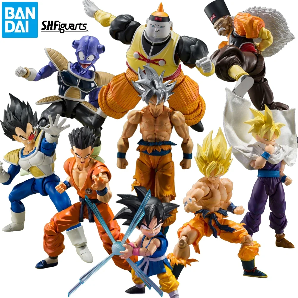 Bandai Dragon Ball S H Figuarts Shf Broly Frieza Vegeta Legendary Goku Android 19 V Jump 30Th Goku Action Toy Figures Gift