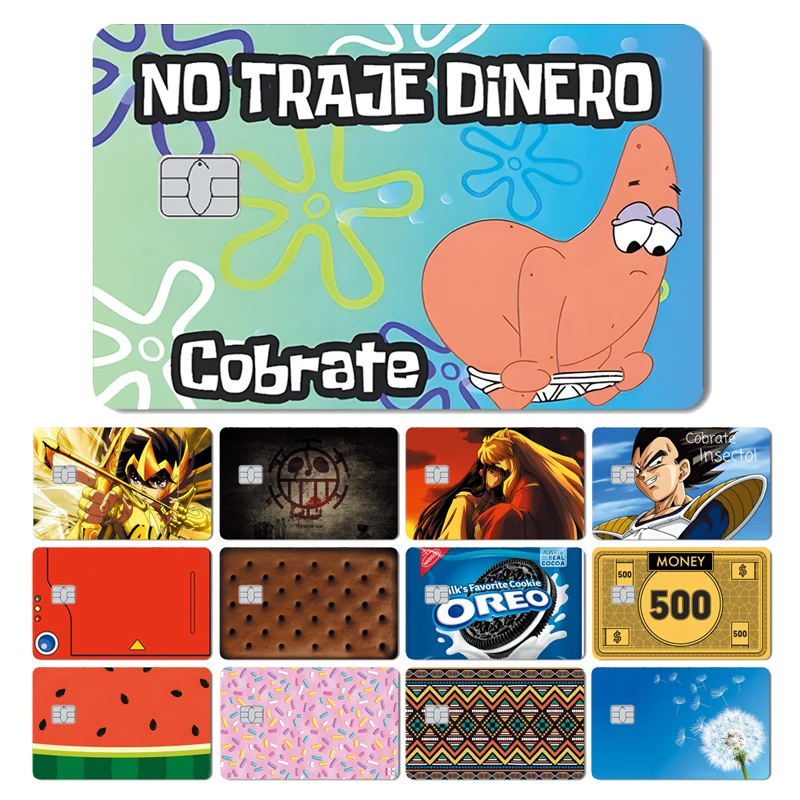 Anime Cartoon Watermelon Dragon Ball Dandelion Bank Traffic Card Small Big Credit Debit Chip Card Film Skin Sticker Cover Tape