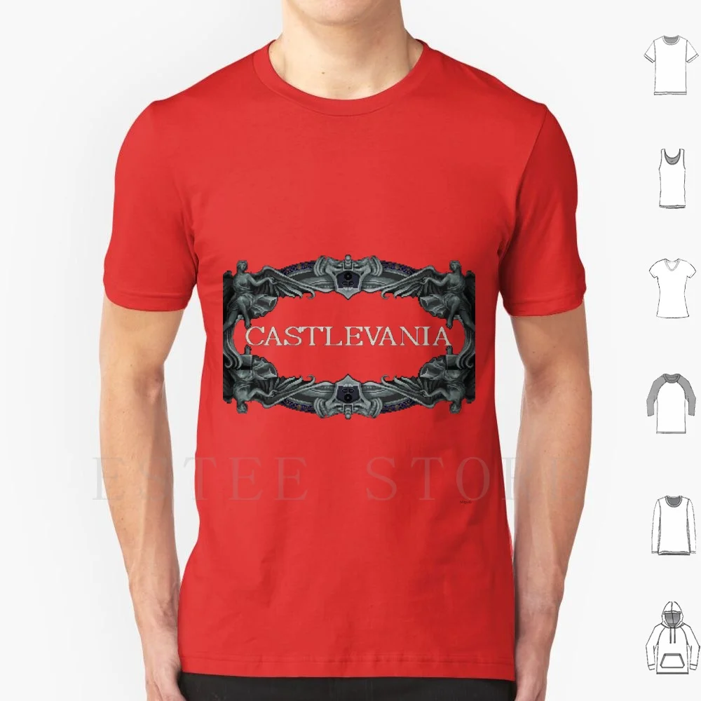 Symphony Of The Night-Load / Logo Crest T Shirt Stampa Cotton Castlevania Symphony Of The Night Alucard Spell Heart Angel Cross